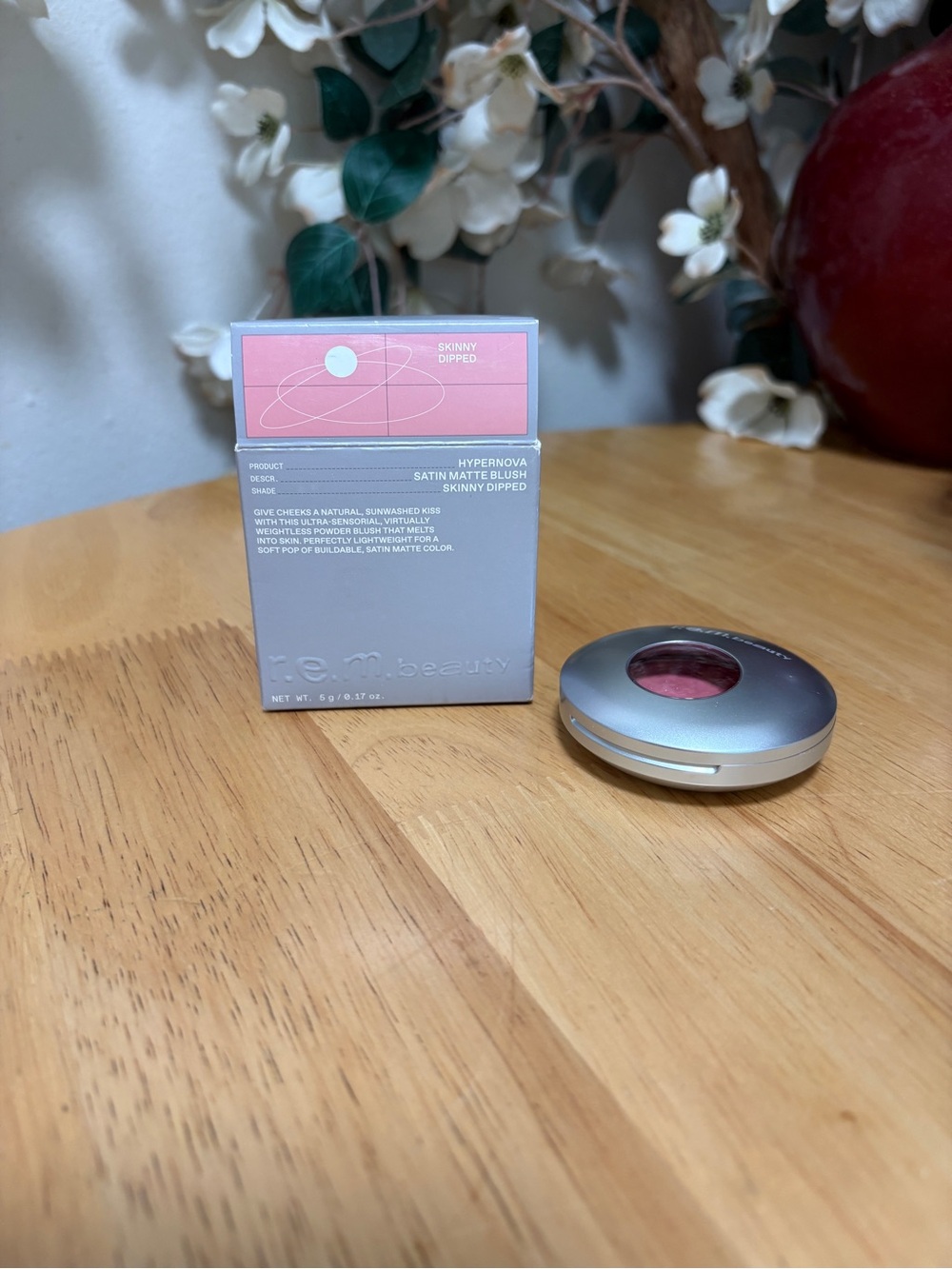 r.e.m. beauty Hypernova Satin Matte Blush in SKINNY DIPPED, full Sz 0.17oz, BNIB